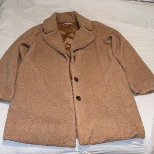 Brown teddy coat